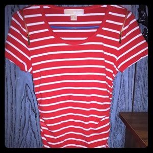 Michael Kors tee with gold zippers Small